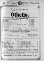 Theaterzettel (Oper und Burgtheater in Wien) 18900828 Seite: 1
