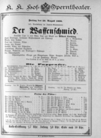 Theaterzettel (Oper und Burgtheater in Wien) 18900829 Seite: 1