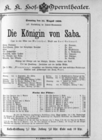Theaterzettel (Oper und Burgtheater in Wien) 18900831 Seite: 1