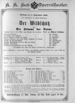 Theaterzettel (Oper und Burgtheater in Wien) 18900902 Seite: 1