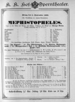 Theaterzettel (Oper und Burgtheater in Wien) 18900905 Seite: 1