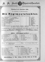 Theaterzettel (Oper und Burgtheater in Wien) 18900906 Seite: 1