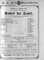 Theaterzettel (Oper und Burgtheater in Wien) 18900907 Seite: 1