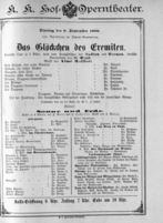 Theaterzettel (Oper und Burgtheater in Wien) 18900909 Seite: 1