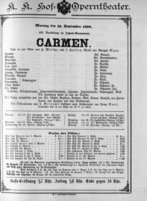 Theaterzettel (Oper und Burgtheater in Wien) 18900915 Seite: 1