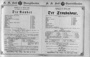 Theaterzettel (Oper und Burgtheater in Wien) 18901012 Seite: 1
