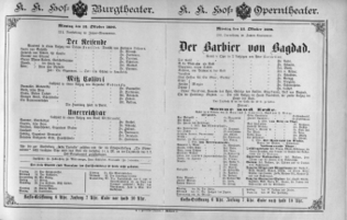 Theaterzettel (Oper und Burgtheater in Wien) 18901013 Seite: 1