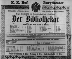 Theaterzettel (Oper und Burgtheater in Wien) 18901105 Seite: 2