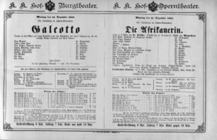 Theaterzettel (Oper und Burgtheater in Wien) 18901215 Seite: 1