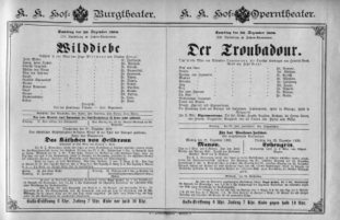 Theaterzettel (Oper und Burgtheater in Wien) 18901220 Seite: 1