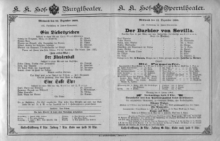 Theaterzettel (Oper und Burgtheater in Wien) 18901231 Seite: 1