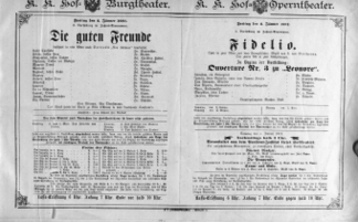Theaterzettel (Oper und Burgtheater in Wien) 18910102 Seite: 1