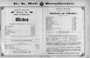 Theaterzettel (Oper und Burgtheater in Wien) 18910201 Seite: 1