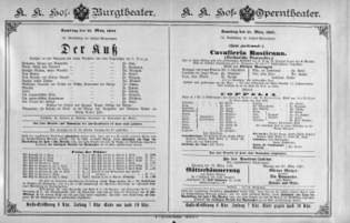 Theaterzettel (Oper und Burgtheater in Wien) 18910321 Seite: 1