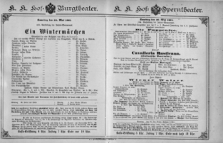 Theaterzettel (Oper und Burgtheater in Wien) 18910530 Seite: 1