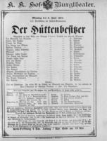 Theaterzettel (Oper und Burgtheater in Wien) 18910608 Seite: 1