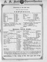 Theaterzettel (Oper und Burgtheater in Wien) 18910730 Seite: 1