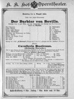 Theaterzettel (Oper und Burgtheater in Wien) 18910801 Seite: 1