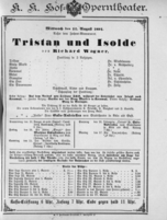 Theaterzettel (Oper und Burgtheater in Wien) 18910812 Seite: 1