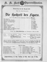 Theaterzettel (Oper und Burgtheater in Wien) 18910820 Seite: 1