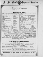 Theaterzettel (Oper und Burgtheater in Wien) 18910823 Seite: 1
