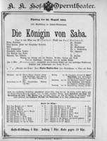 Theaterzettel (Oper und Burgtheater in Wien) 18910825 Seite: 1