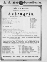 Theaterzettel (Oper und Burgtheater in Wien) 18910828 Seite: 1