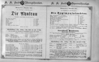 Theaterzettel (Oper und Burgtheater in Wien) 18911102 Seite: 2