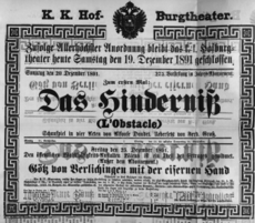 Theaterzettel (Oper und Burgtheater in Wien) 18911219 Seite: 1