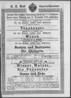 Theaterzettel (Oper und Burgtheater in Wien) 18911221 Seite: 2