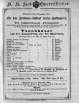 Theaterzettel (Oper und Burgtheater in Wien) 18911222 Seite: 1