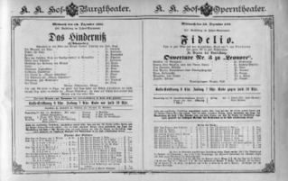 Theaterzettel (Oper und Burgtheater in Wien) 18911230 Seite: 1