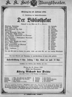 Theaterzettel (Oper und Burgtheater in Wien) 18920228 Seite: 1