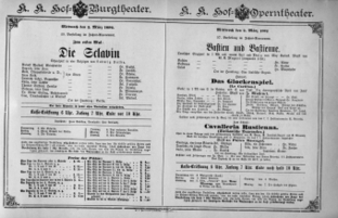 Theaterzettel (Oper und Burgtheater in Wien) 18920302 Seite: 1