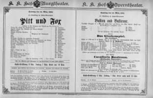 Theaterzettel (Oper und Burgtheater in Wien) 18920312 Seite: 1