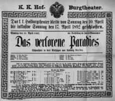 Theaterzettel (Oper und Burgtheater in Wien) 18920410 Seite: 1
