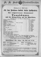Theaterzettel (Oper und Burgtheater in Wien) 18920417 Seite: 1