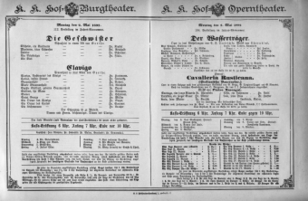 Theaterzettel (Oper und Burgtheater in Wien) 18920502 Seite: 1