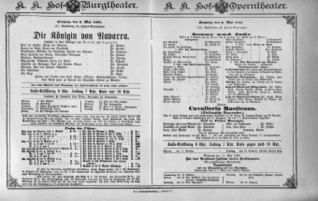Theaterzettel (Oper und Burgtheater in Wien) 18920508 Seite: 1