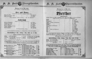 Theaterzettel (Oper und Burgtheater in Wien) 18920516 Seite: 1