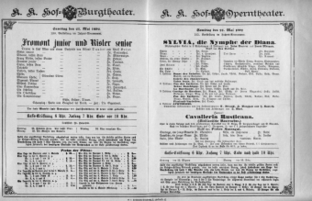 Theaterzettel (Oper und Burgtheater in Wien) 18920521 Seite: 1