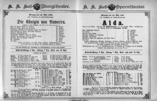 Theaterzettel (Oper und Burgtheater in Wien) 18920523 Seite: 1