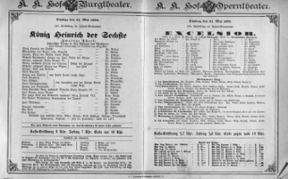 Theaterzettel (Oper und Burgtheater in Wien) 18920531 Seite: 1