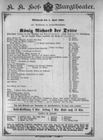 Theaterzettel (Oper und Burgtheater in Wien) 18920601 Seite: 2