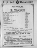 Theaterzettel (Oper und Burgtheater in Wien) 18920607 Seite: 1