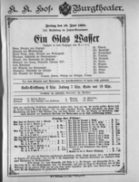 Theaterzettel (Oper und Burgtheater in Wien) 18920610 Seite: 1