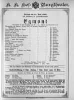 Theaterzettel (Oper und Burgtheater in Wien) 18920624 Seite: 1