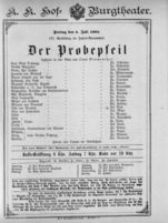 Theaterzettel (Oper und Burgtheater in Wien) 18920708 Seite: 1