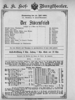 Theaterzettel (Oper und Burgtheater in Wien) 18920714 Seite: 1