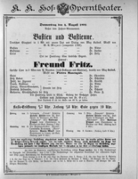 Theaterzettel (Oper und Burgtheater in Wien) 18920804 Seite: 1